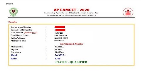 AP EAMCET Results 2020 || How To Check AP EAMCET Results 2020