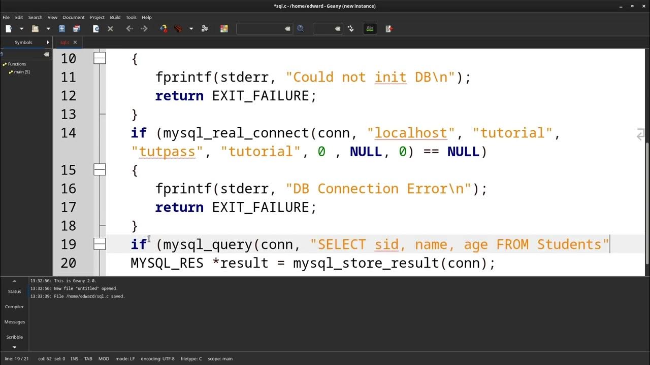 C Database MySQL Select Statement - YouTube