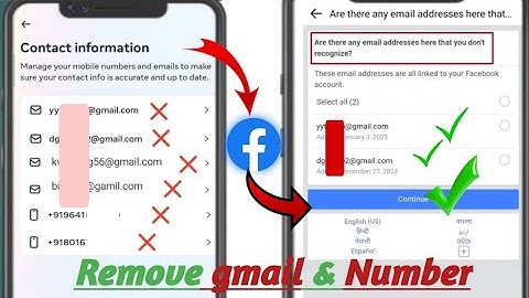 All video How to Remove Gmail account from Android phone Remove Gmail and Number from Facebook #2025
