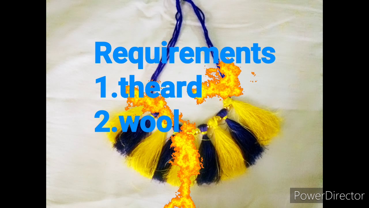 DIY THREADS NECKLACE// making of threads necklace// thread jewellery😍