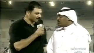 محمد السقا ووليد الفراج عام 2001 في لقاء بين الهلال والاتفاق