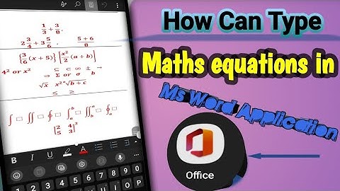 How Can type Maths Equation in Mobile Ms Word || Maths Equations Mobile main kaisay laiky