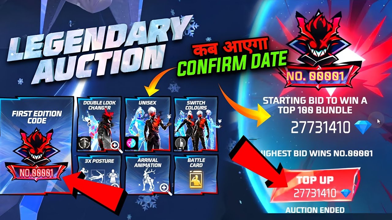 New Evo Bundle Free Fire 🔥 New Evo Legendary Auction Event 🤯 New Event Ff, Ff New Events 