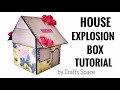 House Explosion Box Tutorial | Heart Explosion Box Tutorial | Valentine Day Card | By Crafts Space
