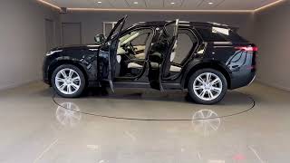 Match Highlights Stunning Black Velar, Ivory White Interior.