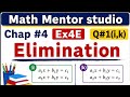 Grade 8 Aps maths Chap4Ex 4EQ1(i,k) Elimination,Solving simultaneous linear equations by elimination