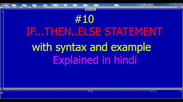 IF THEN ELSE|Qbasic|control_statement_#2|