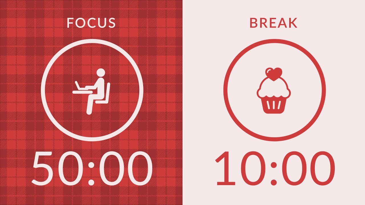 50/10 Pomodoro Timer with Brown Noise ️ 6-Hour Study with Me for Deep ...
