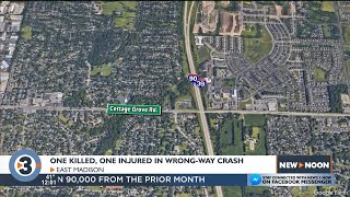 One killed, one injured in wrong-way crash on I-39/90 at Cottage Grove Road