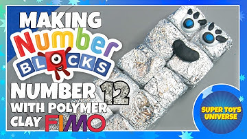 Making Numberblocks Number 12 with Polymer Clay FIMO and Foil - Magnesium (12 on the Periodic Table)