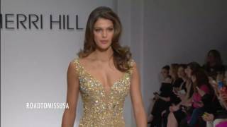 Iris Mittenaere, Miss Universe walking for Sherri Hill 2017