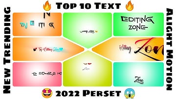 New Text Effect 2022 | Alight Motion Text Effect Preset | New Text Animation 2022 | Alight Motion