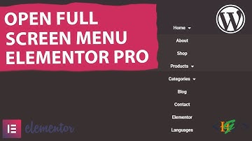 How to Open Full Screen in Elementor Pro WordPress | Overlay Menu | Desktop & Mobile