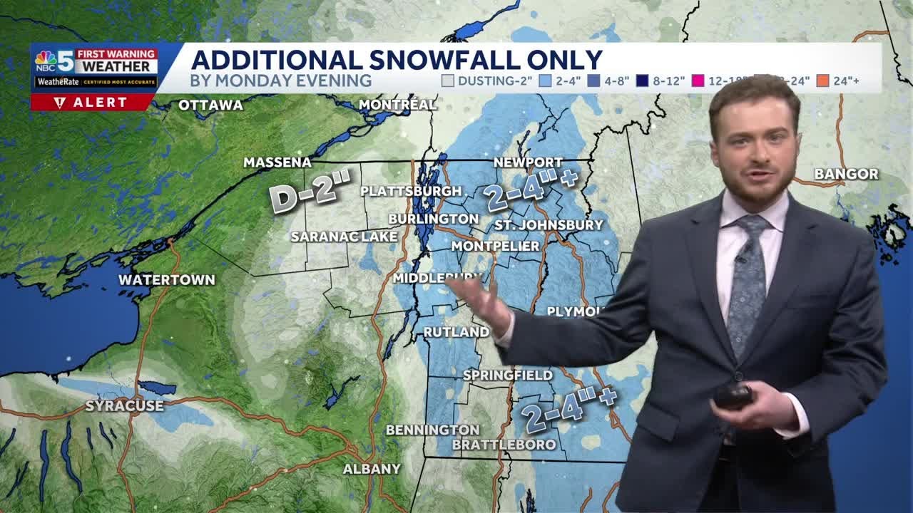 Several inches of additional snow expected in Vermont, Northern New ...