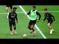 Real madrid players final training at wembley stadium ahead of ucl final against borussia dortmund