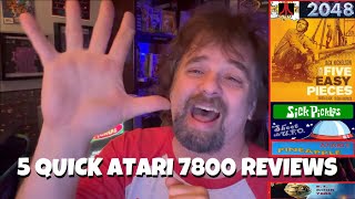Atari 7800 Reviews- 5 Easy Pieces: 2048, ET Book 7800 , Sick Pickles, Shoot the UFO, Pineapple