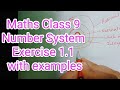 Maths Class 9 Number System Exercise 1.1 examples