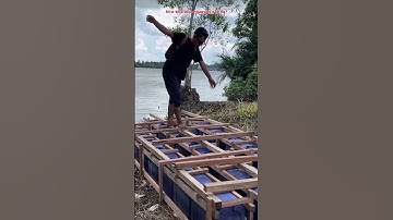 PROSES AWAL BIKIN KAPAL BAJAK LAUT DI PINGGIR SUNGAI BESAR😅 #471 #bocahpecicilan