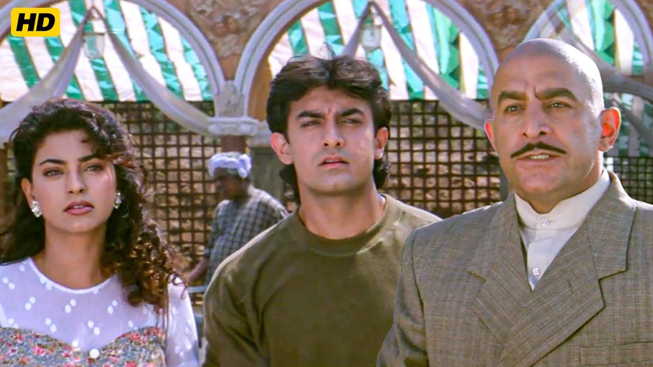 मेरे दुश्मन को अपने घर में पनाह दी बहुत अच्छा काम किया| Aamir Khan |Kajol | Juhi | Ishq Movie Scenes