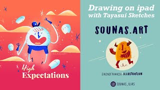 :::Drawing on ipad with Tayasui Sketches #47:::
