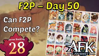 Can I COMPETE with SPENDERS? Day 50 of F2P - AFK Journey