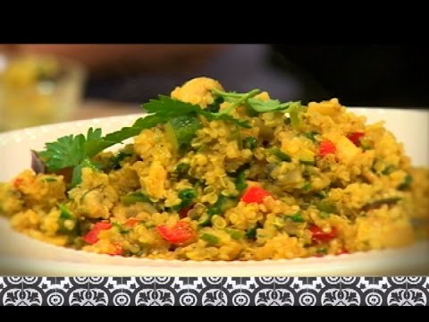 Risotto De Quinoa Con Camarones