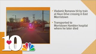 Man dies after being hit by train in Morristown
