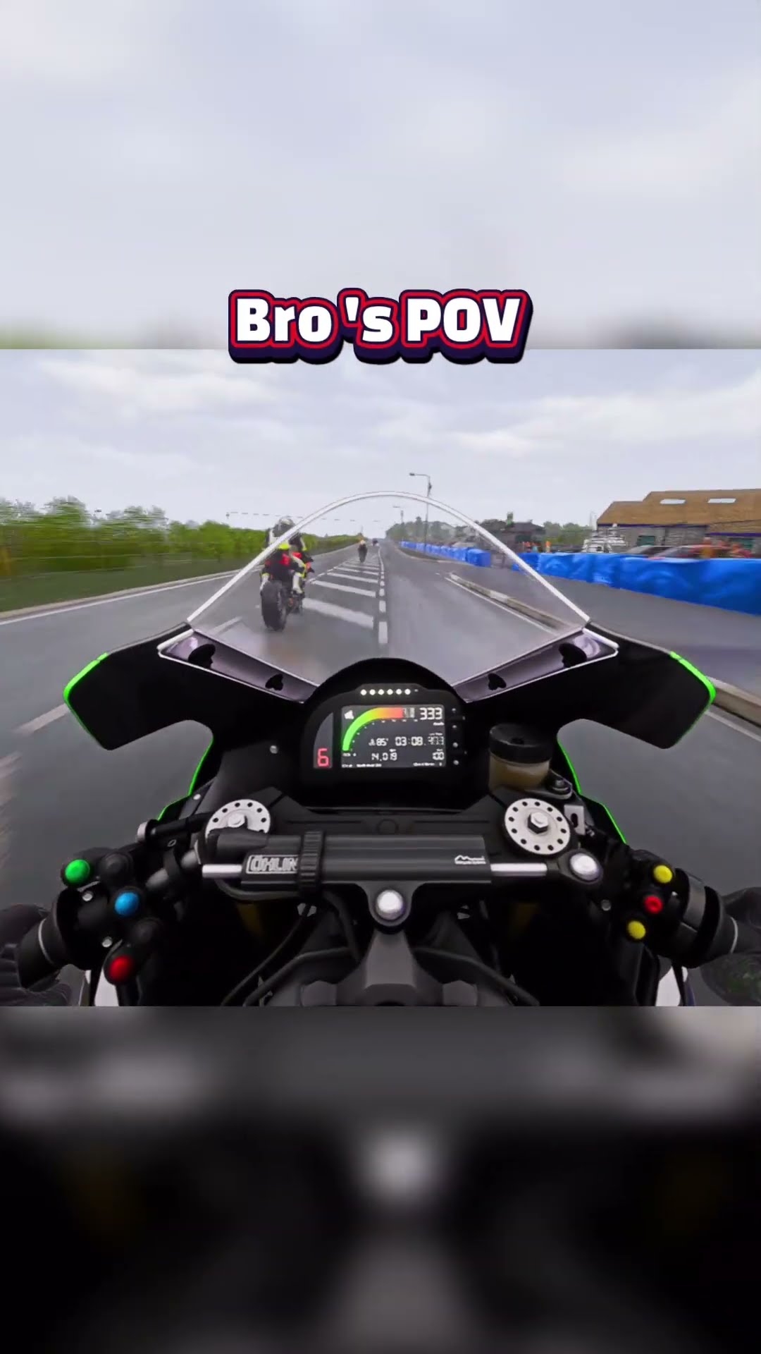 Same roadblock. Different mindset. 💀 #motorcycle #race #shorts