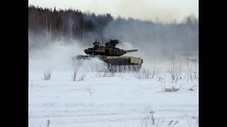 Стрельба из танка с ходу Т-90С ПОЛИГОН