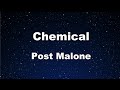 Karaoke chemical  post maloneno guide melody instrumental lyric