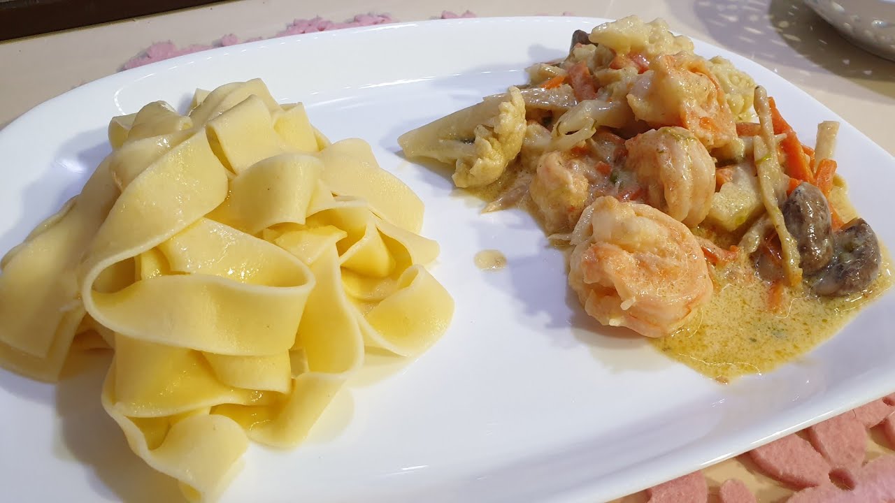 Cea mai bună Rețetă de Paste și creveți | Rețetă simplă și Delicioasa 👌