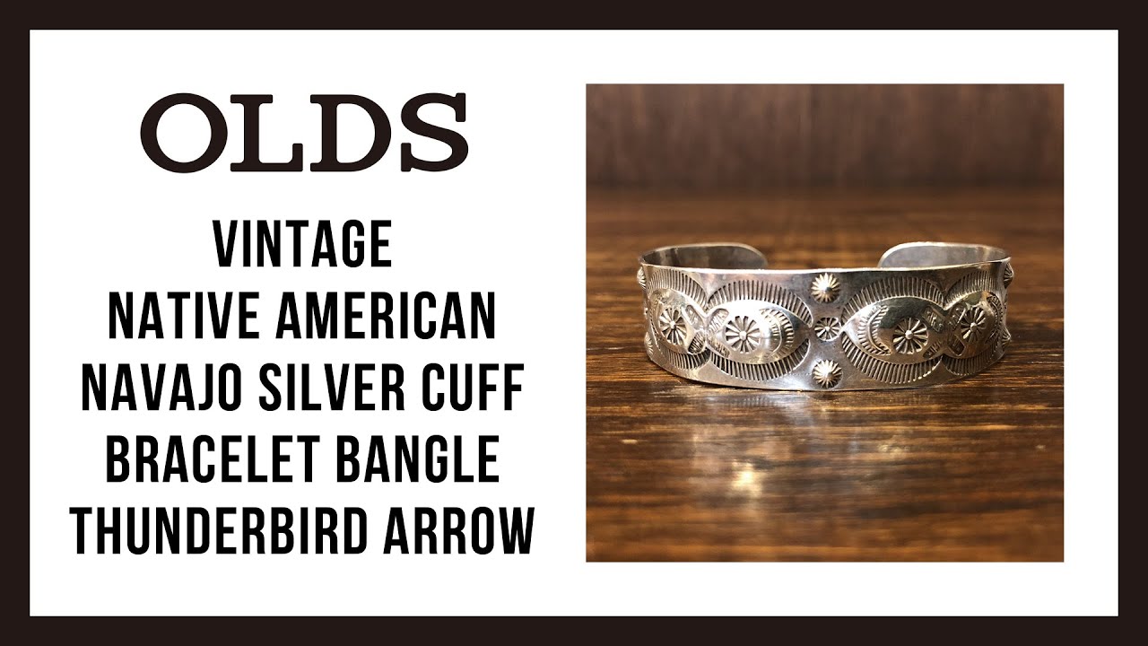 Vintage Native American Navajo Silver Bangle Thunderbird Arrow