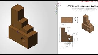 Practice Problem 1.1 Basic Sketch and Extrusion (Level 1).  CSWA Practice Material. SolidWorks.