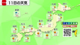 9月11日の天気