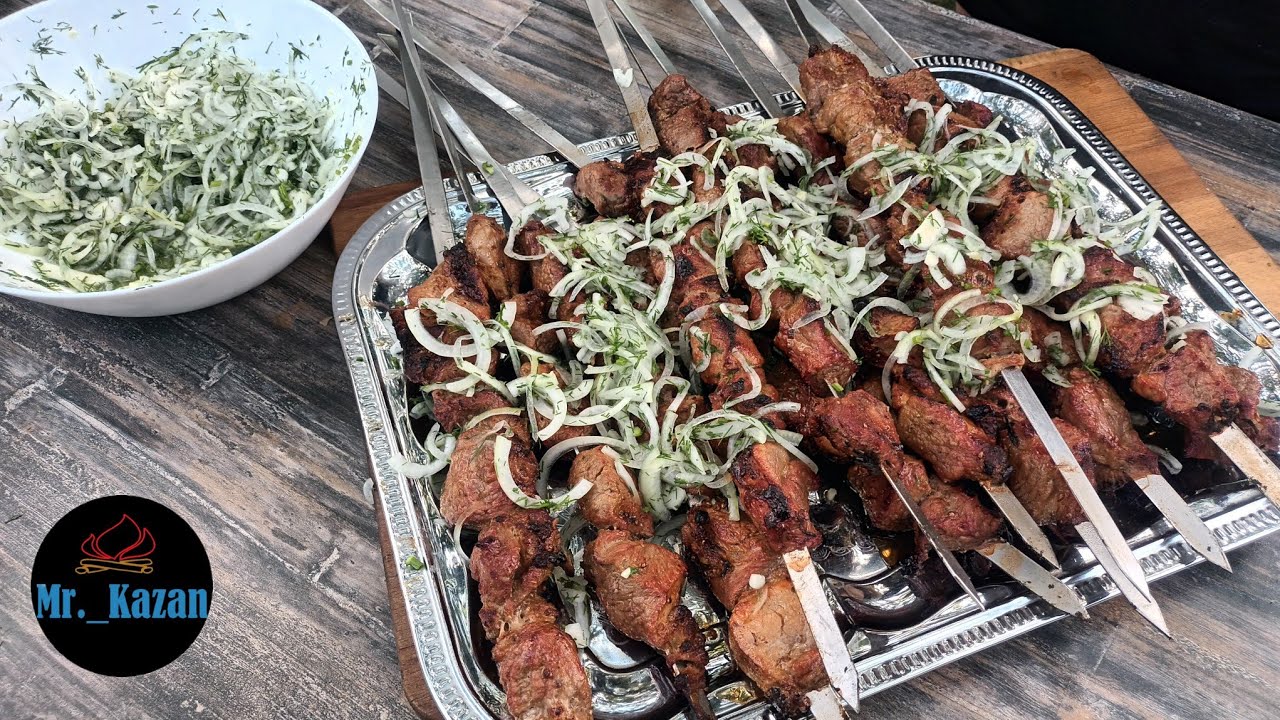 Lamm Schaschlick auf Kaukasische Art
