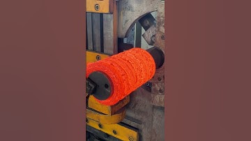 Make in China super big sizes springs making process inside the factory  #machine #process #springs