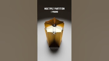 Watch Golden Pentagon Satisfying Demolition into 22352 Hexagonal Prism #satisfying #animation #3dart