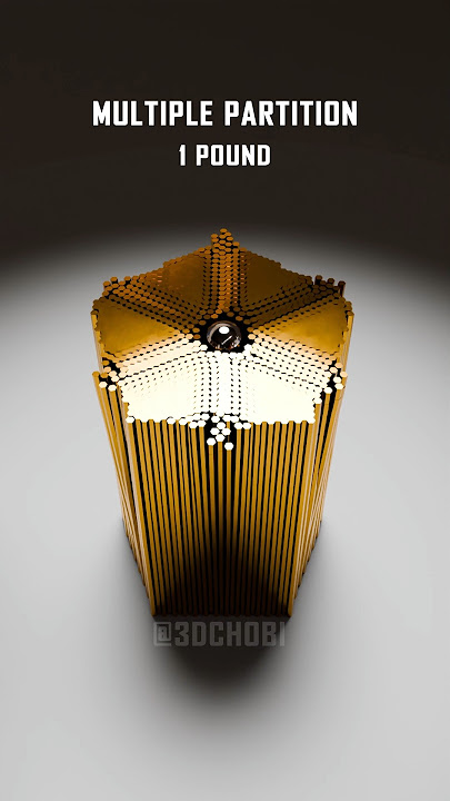 Watch Golden Pentagon Satisfying Demolition into 22352 Hexagonal Prism #satisfying #animation #3dart