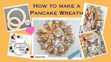 How to make a Pancake wreath on a 14" frame, Butterfly Wreath Kit