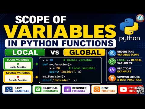 Scope of Variables in Python Functions | Local Variable vs Global Variable in Python