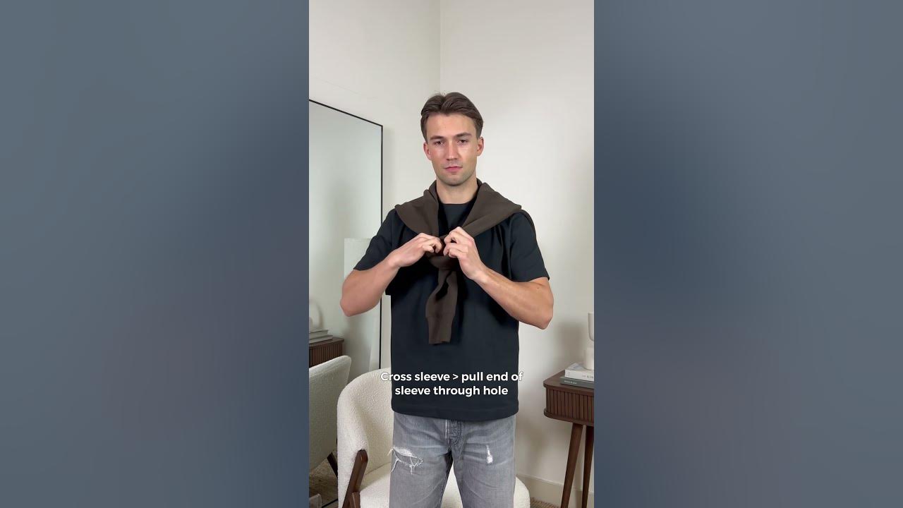 How to tie your hoodie perfectly ✨ SAVE FOR LATER #fashion #menswear