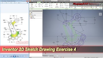 Inventor 2D Sketch Drawing Tutorial | Practice Exercise 4