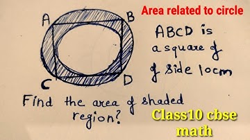 ABCD is a square of side 10cm, find the area of shaded region?