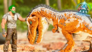 RESCATO CRIA DE DINOSAURIO TIRANOSAURUS REX y la protejo de dinosaurios agresivos! ARK Ascended