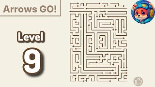 Arrows GO! — Level 9 Walkthrough & Solution 🧩✨ 