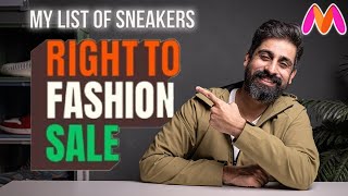Myntra Right To Fashion Sale (jan 2026) | My Sneaker List