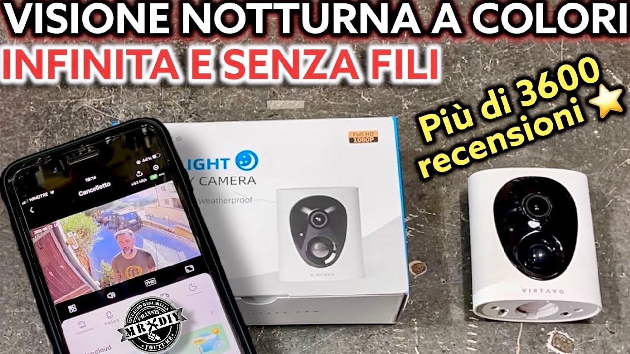Telecamera WiFi Esterno Virtavo 2K - Visione Notturna A Colori, Batteria - Foto 11