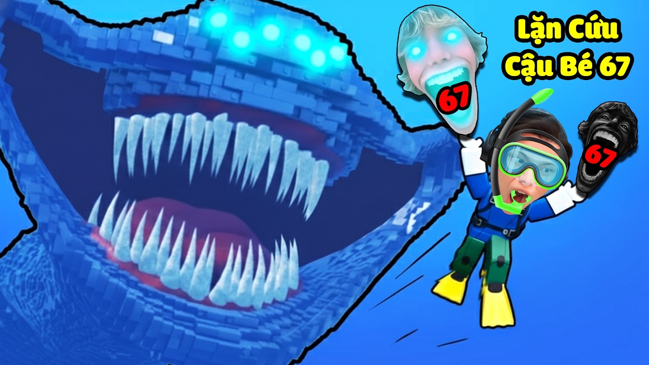 [ROBLOX] JayGray Lặn Cứu Cậu Bé 67 Khỏi Thủy Quái EL GRAN MAJA🤿🌊THE BLOOP, SEA EATER Siêu Khổng Lồ
