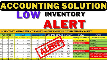 FULLY AUTOMATIC ACCOUNTING SOFTWARE IN EXCEL INVENTORY MANAGEMENT WITH LOW INVENTORY ALERT