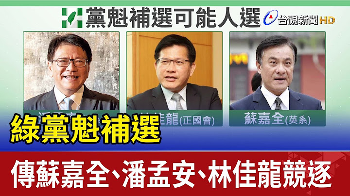 绿党魁补选 传苏嘉全、潘孟安、林佳龙竞逐 - 天天要闻